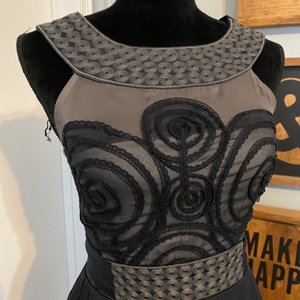 Ark & Co Black Cocktail Tie Back Dress - Picture 5 of 6